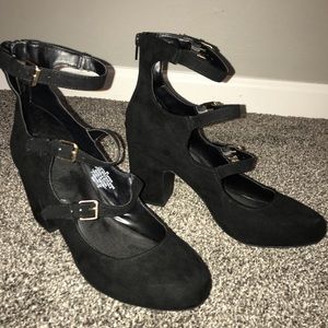 Black Strapped high heels